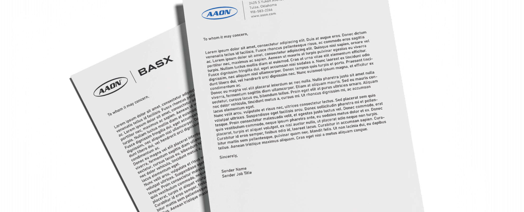 AAON Letterhead